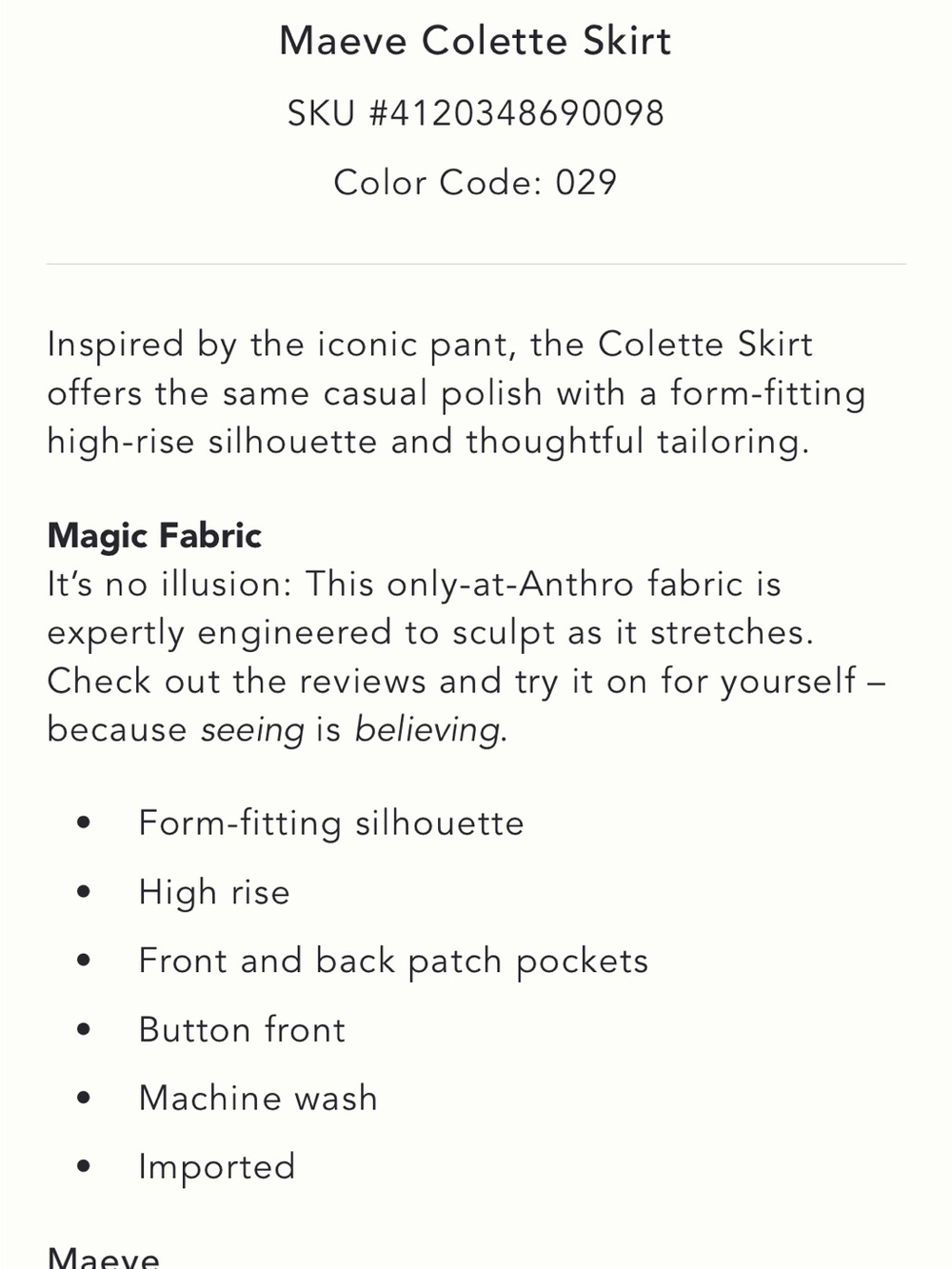 Maeve Colette Skirt - Picture 3 of 6